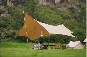 [MOT-F020] Tarp solette de camping Marvelous (4.4x4.4 m)