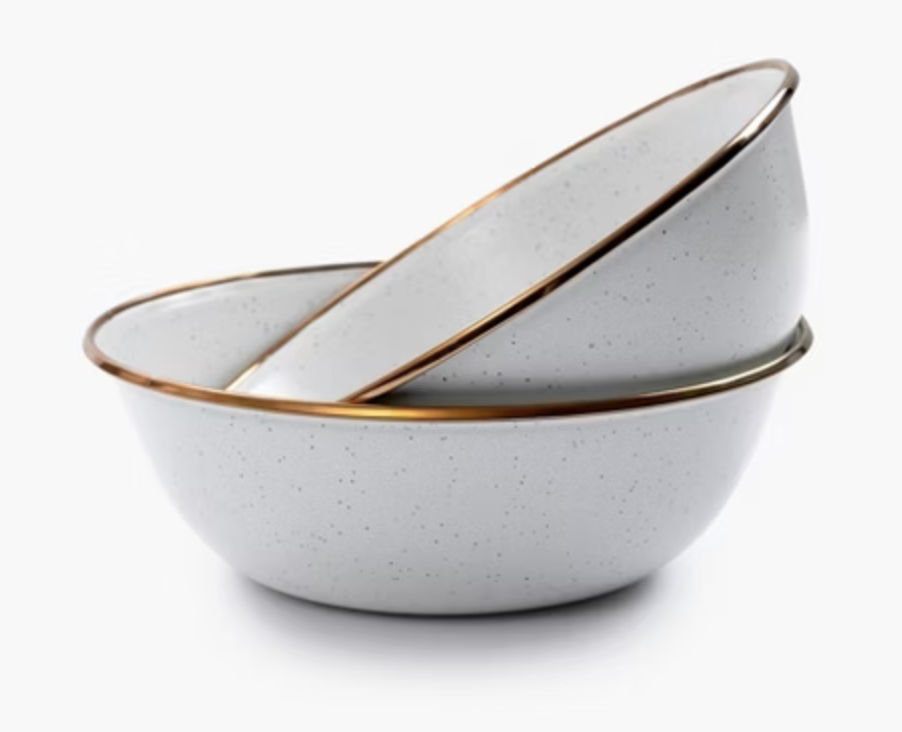 [CKW-390] Bols en émail, set de 2, Enamelware eggshell, Barebones