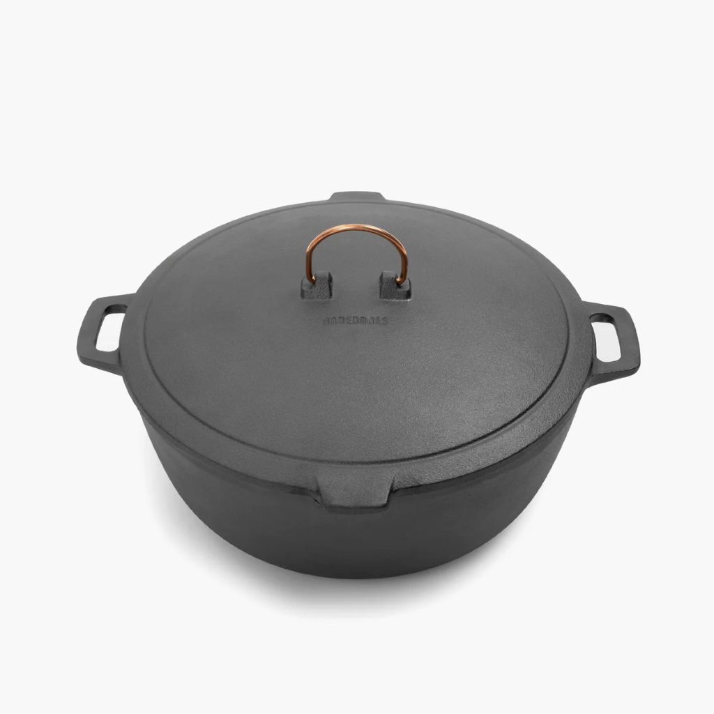 [CKW-1100] Marmitte Enamel Lined Stock Pot Vintage White Barebones