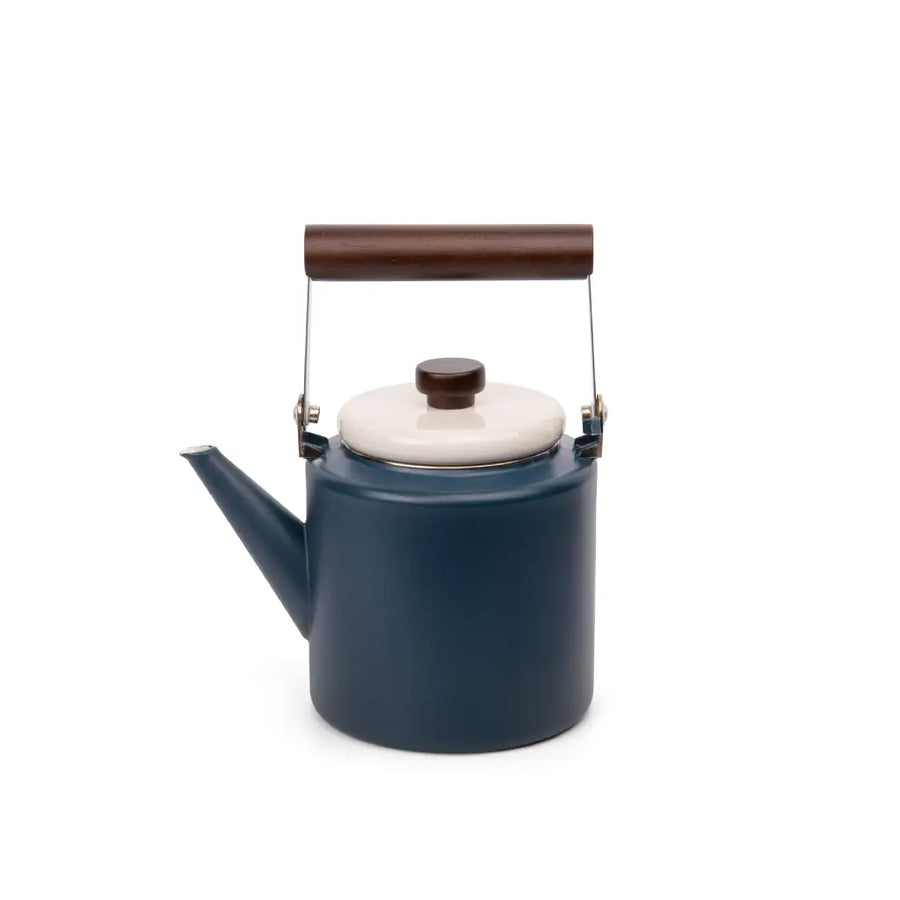 Wasserkocher aus Emaille, zweifarbig, indigo blue, Barebones